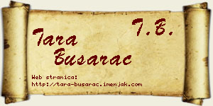 Tara Busarac vizit kartica